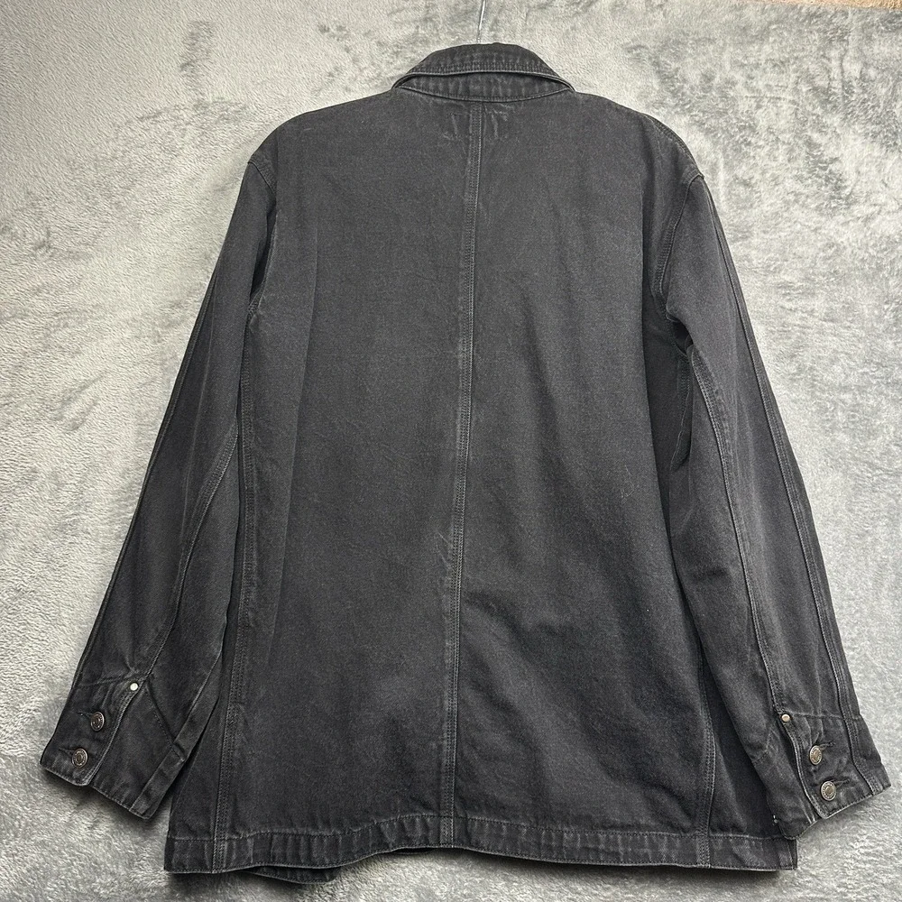 VTG 80s-90s Jordache Denim Jacket Men's L Black Vintage Trucker Copper Buttons
